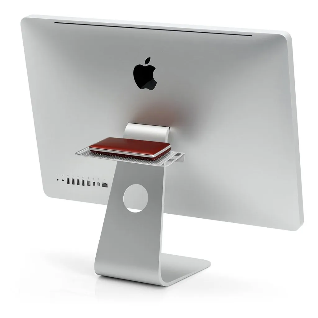 Twelve South BackPack 3, en mångsidig aluminiumhylla för iMac och Apple Display med kabelhanteringsfunktioner