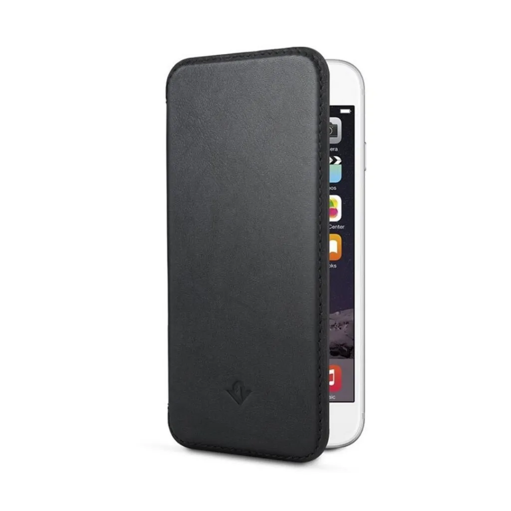 Lyxig Twelve South SurfacePad för iPhone 7/8/SE(2) med mjukt nappaläder och handsfree-stativfunktion.