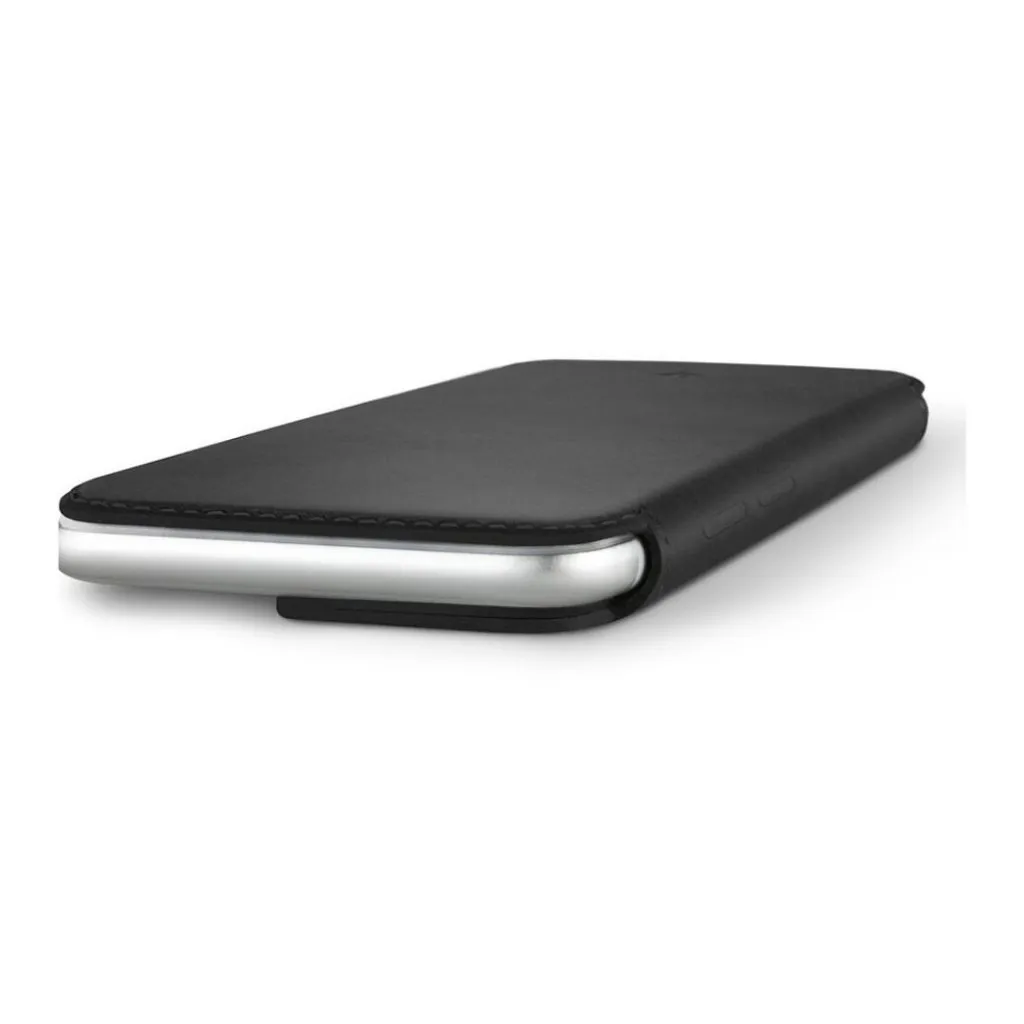 Premium Twelve South SurfacePad läderfodral för iPhone 7/8/SE(2) med två praktiska fack och handsfree-stativfunktion.