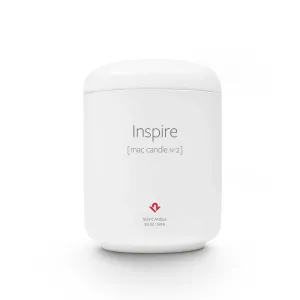Twelve South Inspire Mac Candle No. 2 hvitt soyavokslys i en avrundet, sylindrisk keramisk beholder