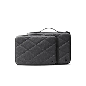 Twelve South SuitCase tepitud hall kõva kaitseümbris käepidemega MacBook Pro 16" jaoks, näidatud kattuva paarina