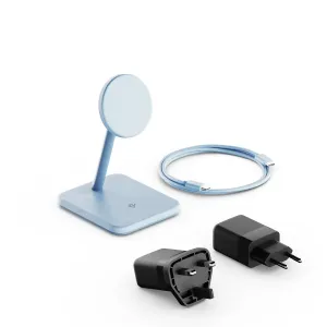 Twelve South HiRise 2 Deluxe jäätikönsininen langaton latausteline USB-C-kaapelilla ja virtasovittimilla