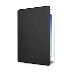 Twelve South SurfacePad juodas odinis aplanko tipo dėklas, skirtas iPad Air Pro 9.7, su įspaustu logotipu