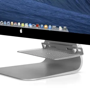 Twelve South BackPack 3, hylla bakom skärmen monterad på en iMac-liknande skärm för skrivbordsförvaring