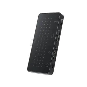 Twelve South StayGo mini USB-C šakotuvas juodos spalvos, su matomu USB-C kištuku ir šoniniais prievadais
