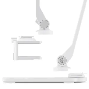 Twelve South HoverBar Duo Snap weißer flexibler Ständer für iPad und iPhone mit verstellbarem Arm und Klemmfuß