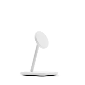 Twelve South HiRise 2 Deluxe hvitt trådløst ladestativ med justerbar vinkel og rund telefonholder