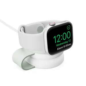 Twelve South ButterFly SE sulankstomas „2 viename“ Qi2 įkroviklis ir Apple Watch stovas, baltos spalvos