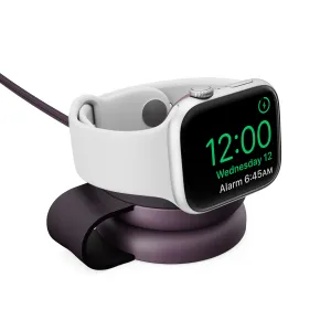Twelve South ButterFly SE taitettava Apple Watch -latausteline Midnight Plum -värissä punotulla kaapelilla