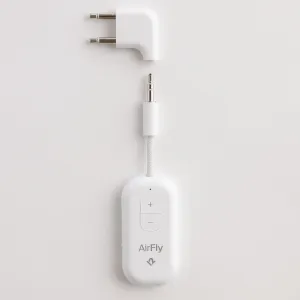 Twelve South AirFly Pro 2 Deluxe langaton äänilähetin kaapelilla ja lentokoneadapterilla, valkoinen