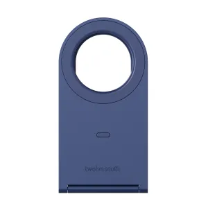 Twelve South Curve Nano vikbart telefonställ i kustblått med magnetiskt fäste och rundad öppning upptill