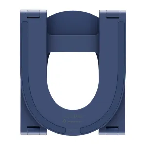 Twelve South Curve Mini sulankstomas planšetinio kompiuterio ir iPad stovas, pakrantės mėlynos spalvos, vaizdas iš priekio baltame fone