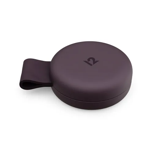 Twelve South butterFly SE kompaktiškas sulankstomas magnetinis įkroviklis Midnight Plum spalvos, skirtas iPhone ir Apple Watch