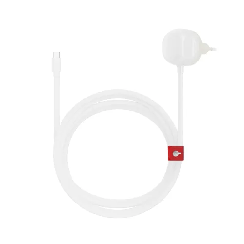 Twelve South powerCord 3 m baltas USB-C įkroviklis su integruotu adapteriu ir susuktu pintu kabeliu