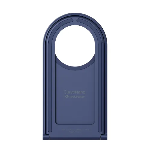 Twelve South Curve Nano sulankstomas magnetinis telefono stovas, pakrantės mėlynos spalvos, su arkiniu staliniu pagrindu